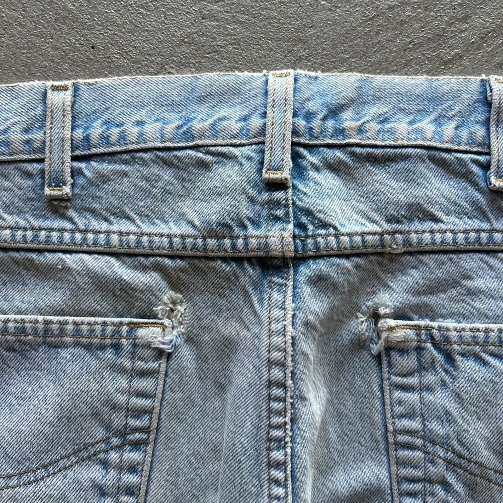 Vintage 90s Carhartt Jeans Size 34x30 Blue Light Wash Denim Faded Distressed